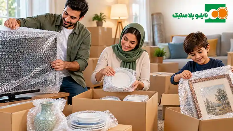 برای اسباب کشی چند متر نایلون حبابدار لازم است